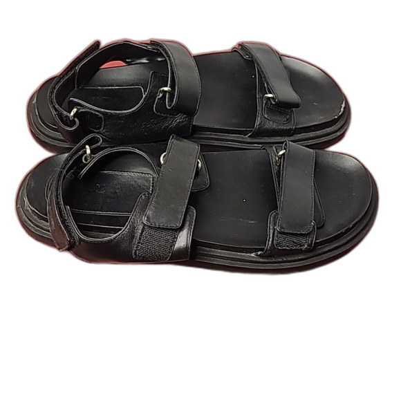 Zaba Sandals Leather Black Size 10 EU 41 Strappy Rubber Bottoms - Picture 4 of 9